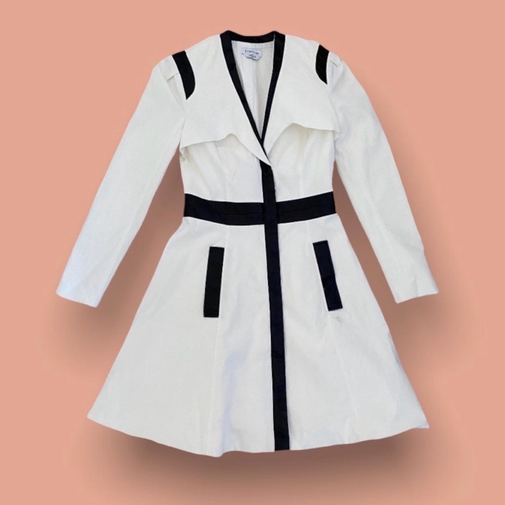 bebe grey and Black Trench Coat